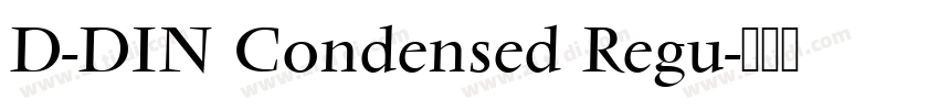 D-DIN Condensed Regu字体转换
